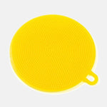 eponge silicone ronde jaune