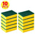 10 eponges vaisselle jaune et verte