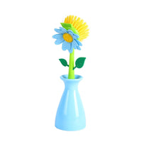 Brosse à Vaisselle rigolote fleur bleu