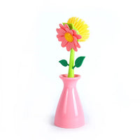 Brosse à Vaisselle rigolote fleur rose