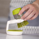 Brosse pour vaisselle réservoir et support