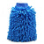 Gant eponge microfibre bleu