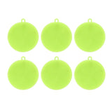 lot 6 eponges silicone ronde vert