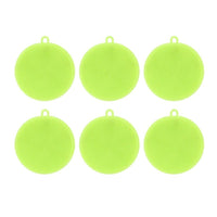 lot 6 eponges silicone ronde vert