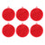 lot 6 eponges silicone ronde rouge