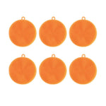 lot eponge silicone ronde orange