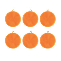 lot eponge silicone ronde orange