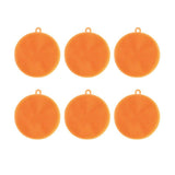 lot eponge silicone ronde orange