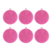 lot eponge silicone ronde rose