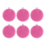 lot eponge silicone ronde rose