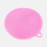 eponge silicone ronde rose