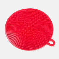 eponge silicone ronde rouge