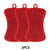 3 éponges en silicone rouges