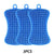 3 éponges en silicone bleu