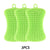 3 éponges en silicone vert