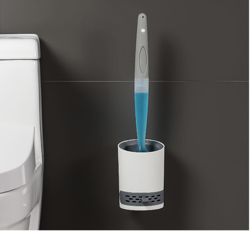 2022 Brosse WC de toilette en Silicone pour le nettoyage des toilettes avec  support, accessoire de