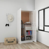 Armoire rangement balai et aspirateur