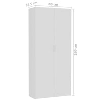 Armoire de rangement Blanc - L80 x H180